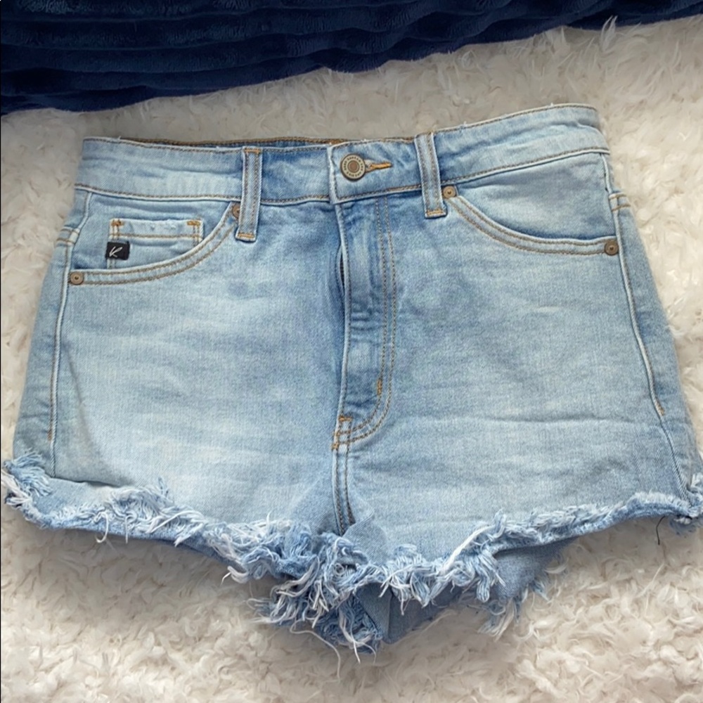 high wasted jean shorts.